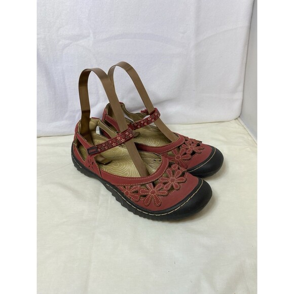 JSport by Jambu Women's Maple Red Mary Jane Flat size 7.5 M - Picture 1 of 7
